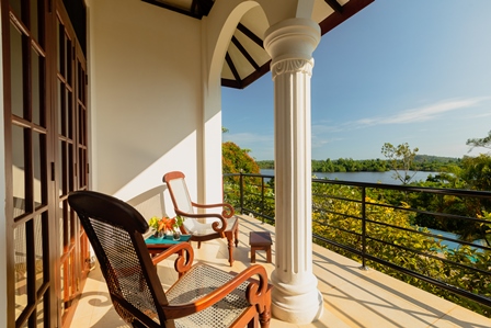 Terrasse im Pure Nature Ayurveda House in Sri Lanka